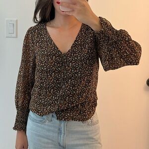 Madewell paisley crepe blouse